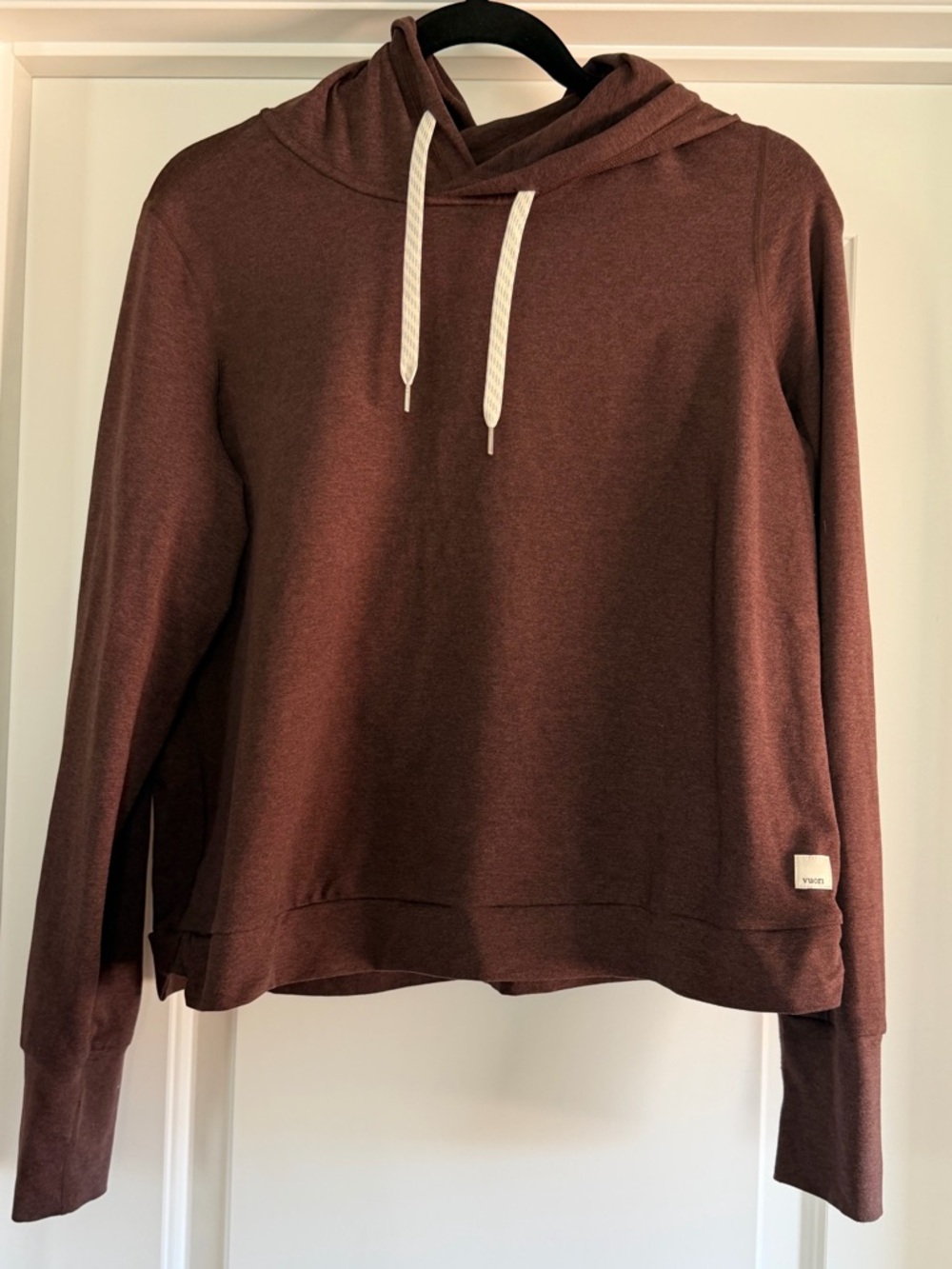 Vuori Cozy Lightweight Hoodie in Deep Brown